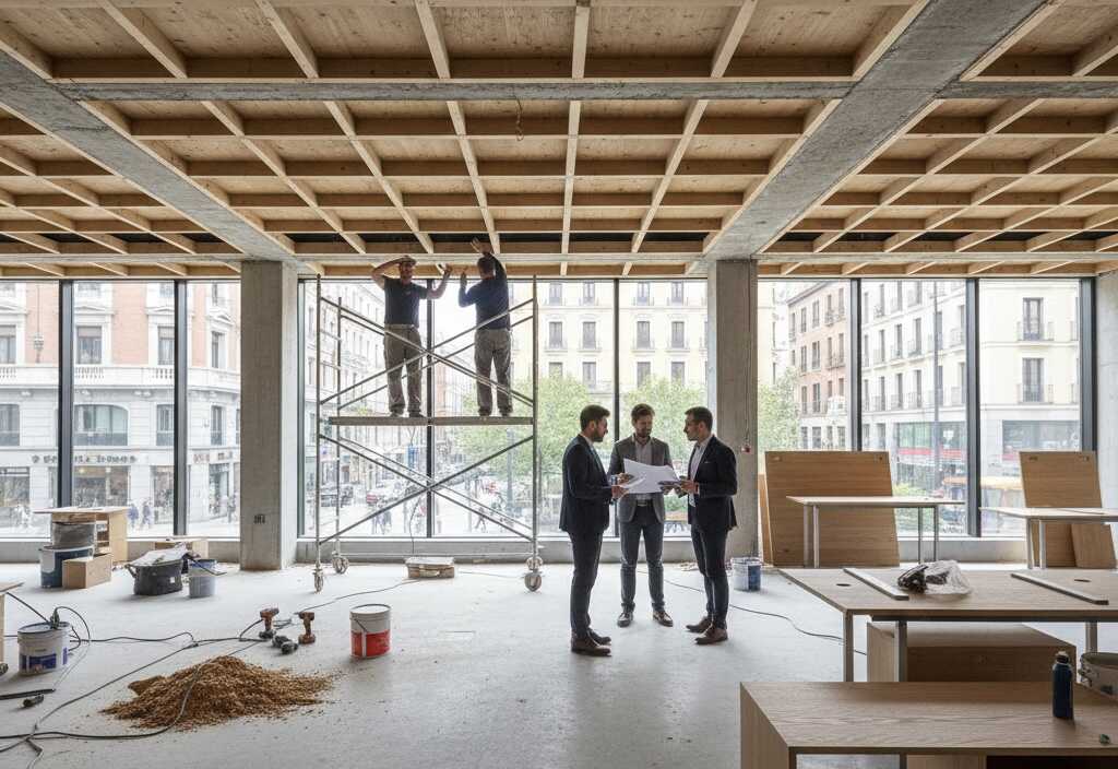 Proceso de reforma de una oficina pequeña